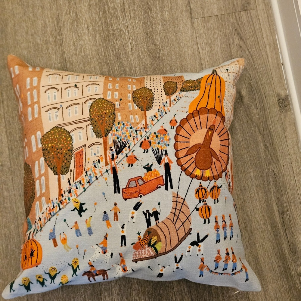 West Elm Pottery Barn Thanksgiving Parade Pillow & Cover 20"x20" Nicole Cicak